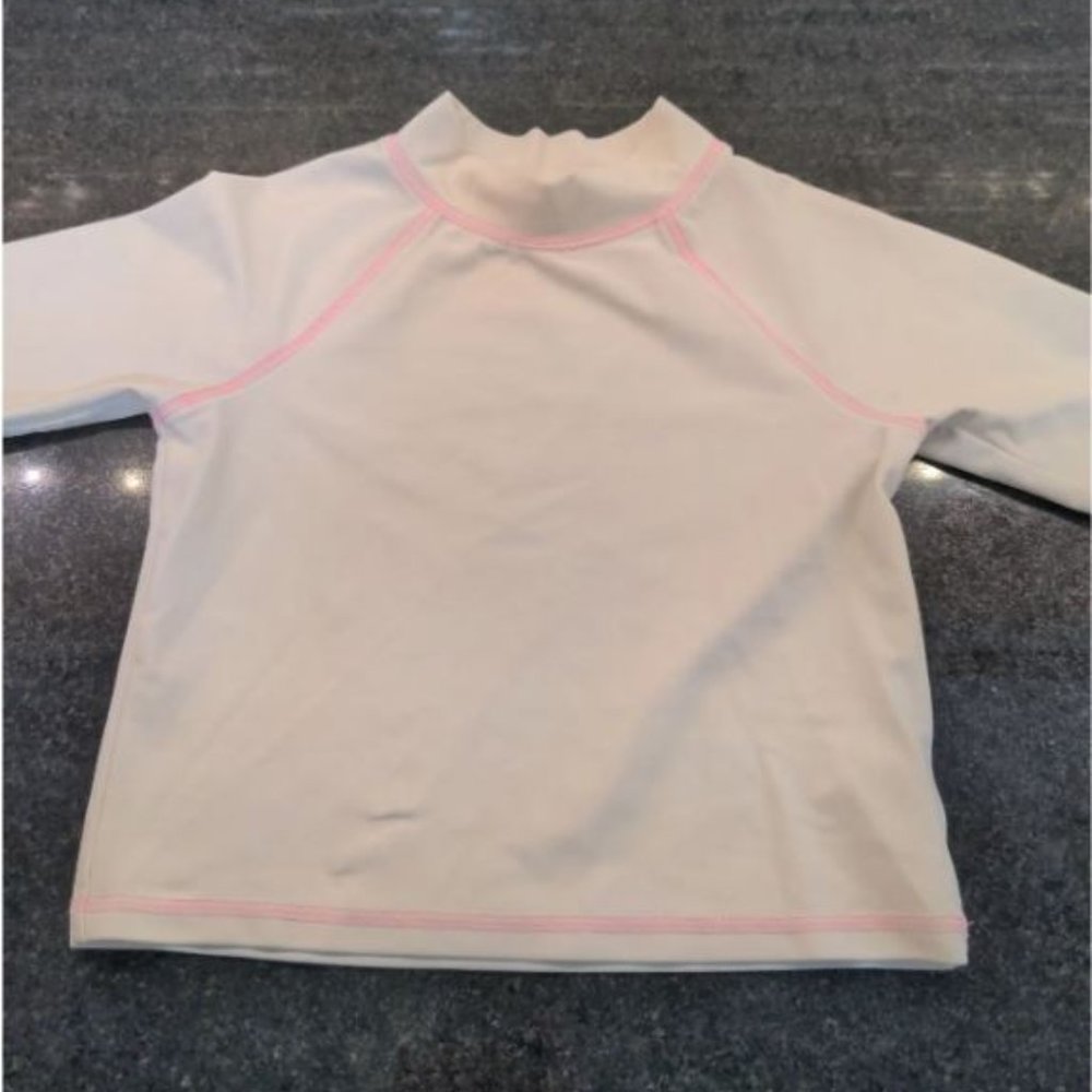 Circo swim shirt 4T white pink rash guard top swimming toddler kids baby